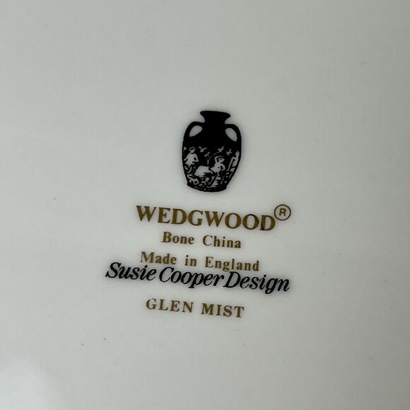 Vtg Wedgwood Glen Mist Blue Poppy Susie Cooper 9.5”Serving Platter Plate English - Picture 5 of 16